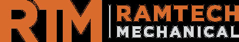 RIM Ramtech Mechanical logo with orange RIM text and Ramtech Mechanical wordmark on dark background